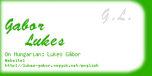 gabor lukes business card